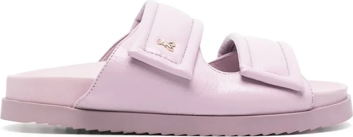 Padded Leather Slides