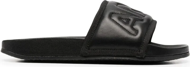 Padded Leather Slides