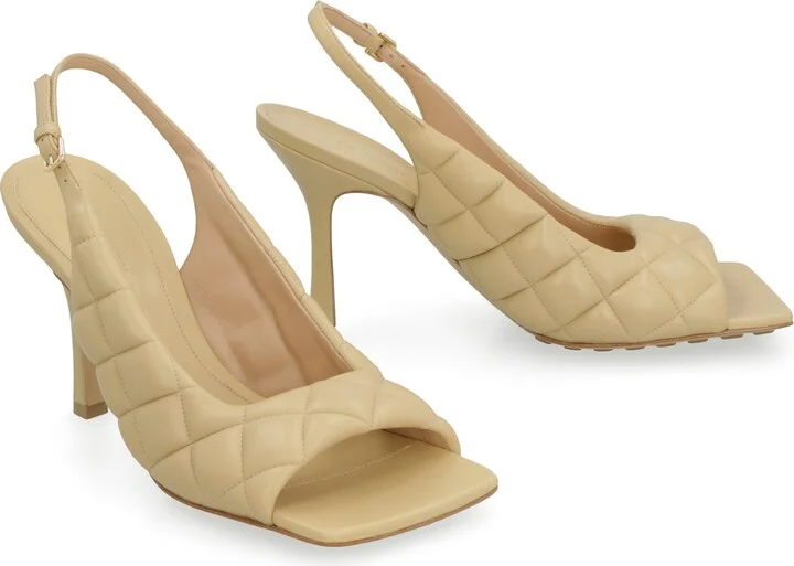 Padded Leather Slingback Pumps - Image 3
