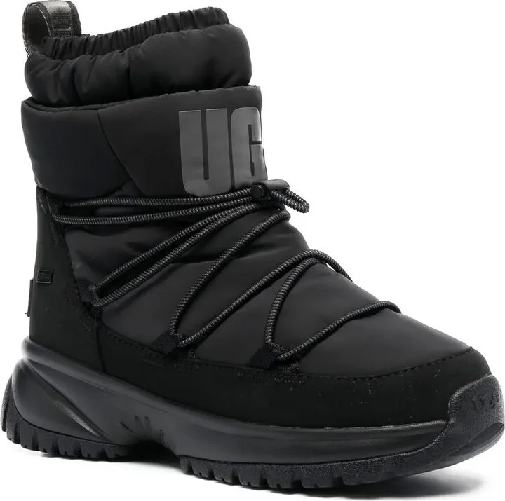 Padded Logo-Print Boots - Image 2