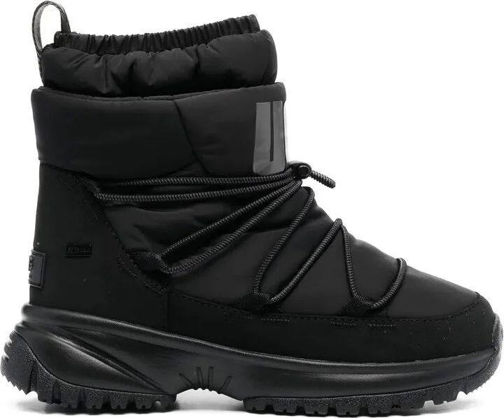 Padded Logo-Print Boots
