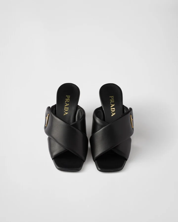 Padded nappa leather sandals - Image 3