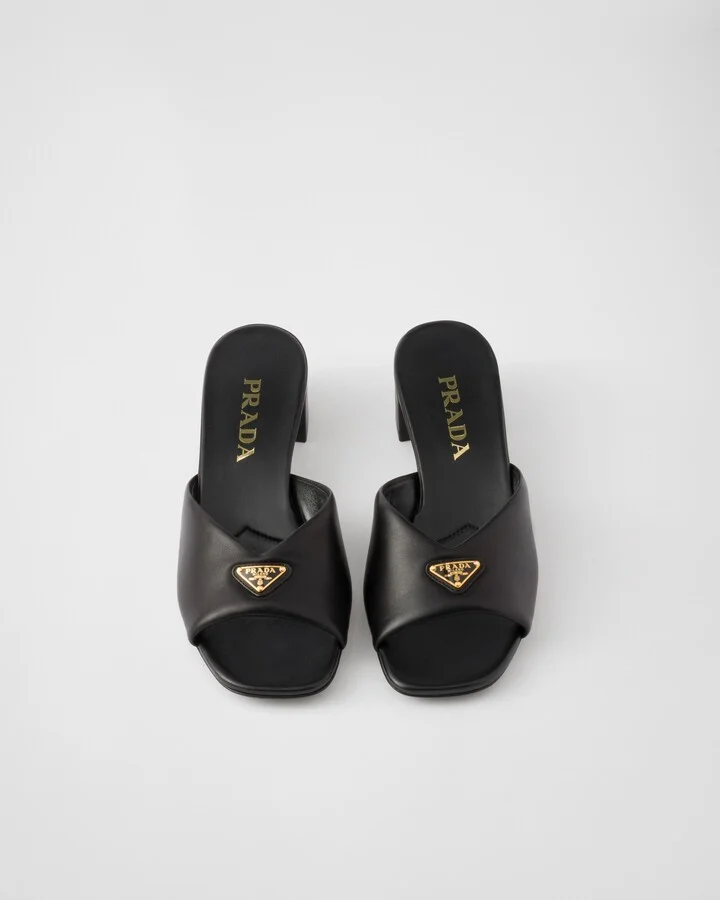 Padded nappa leather sandals - Image 3
