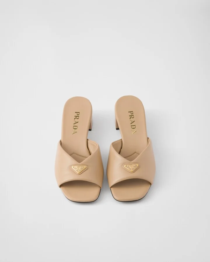 Padded nappa leather sandals - Image 3