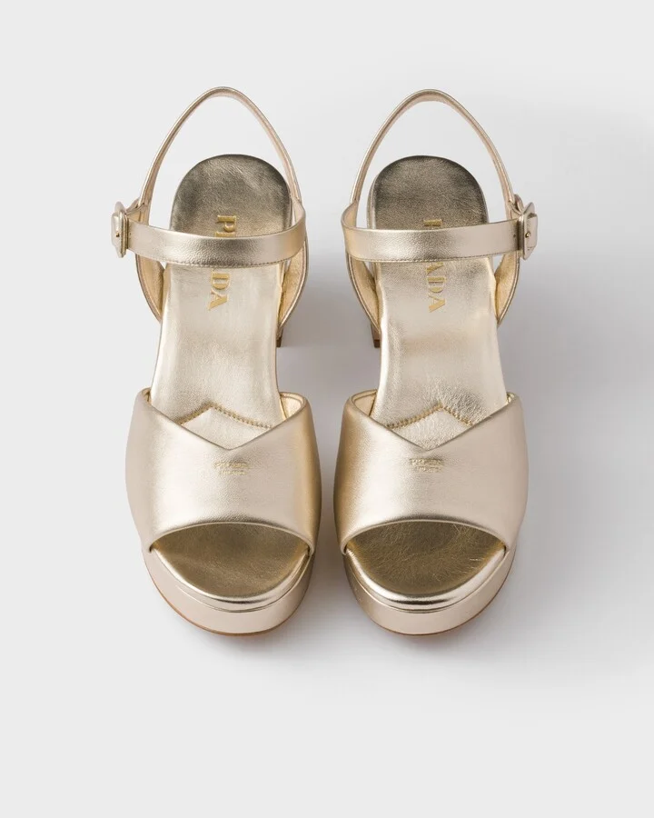 Padded nappa leather sandals - Image 3