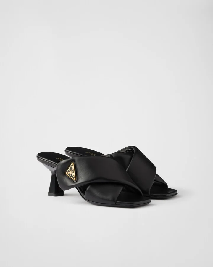 Padded nappa leather sandals