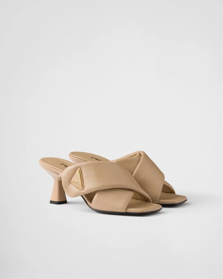 Padded nappa leather sandals