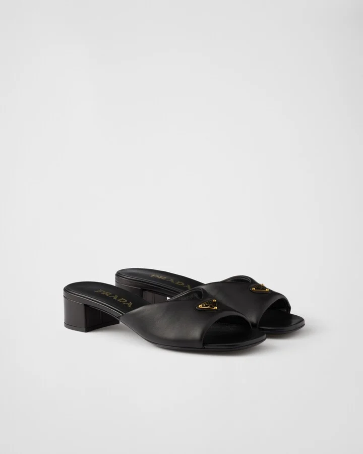 Padded nappa leather sandals