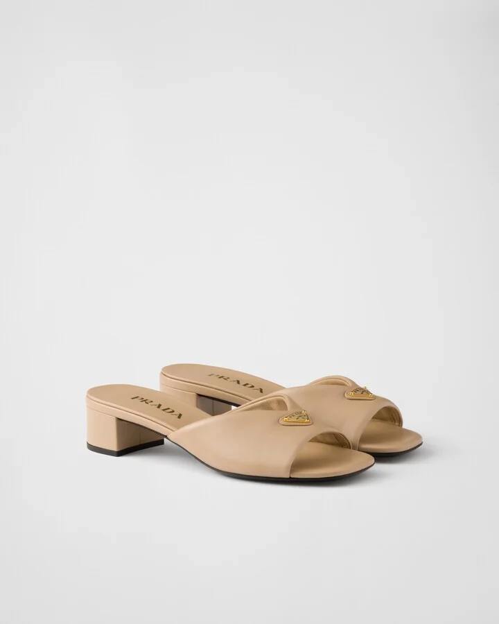 Padded nappa leather sandals