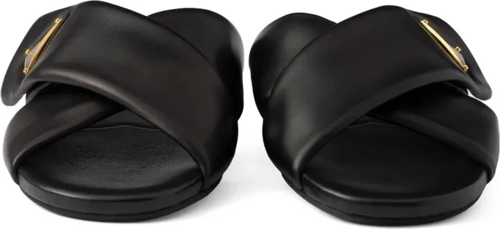 Padded nappa leather slides - Image 5