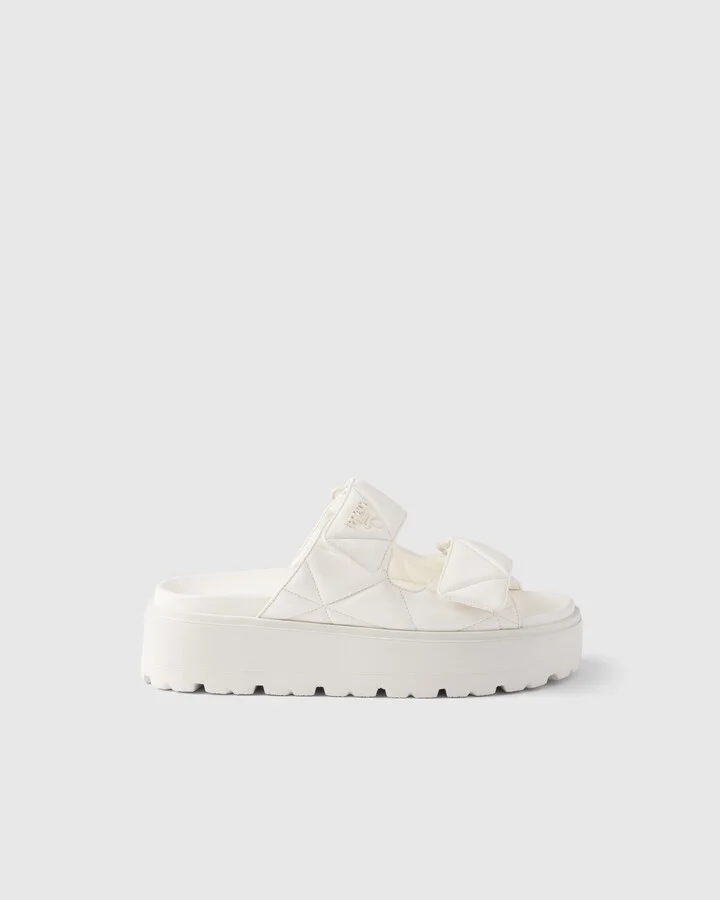 Padded nappa leather slides - Image 2