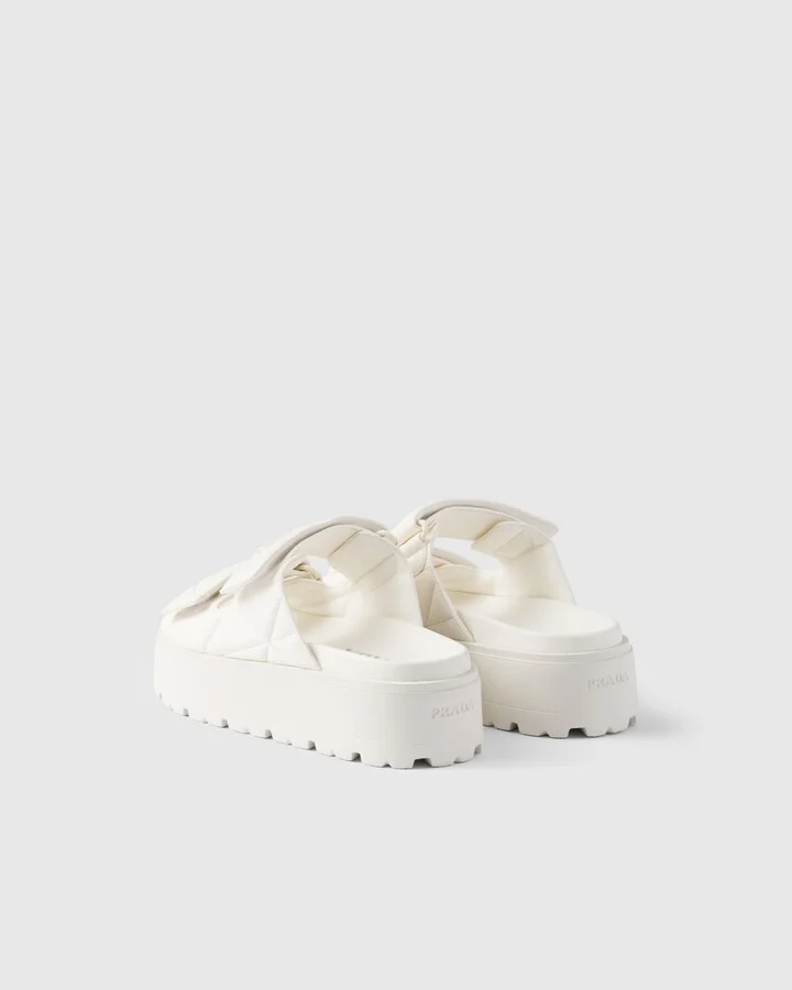 Padded nappa leather slides - Image 4