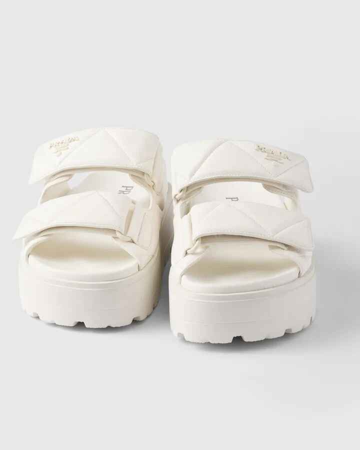 Padded nappa leather slides - Image 5