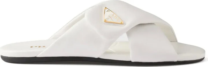 Padded Nappa-Leather Slides