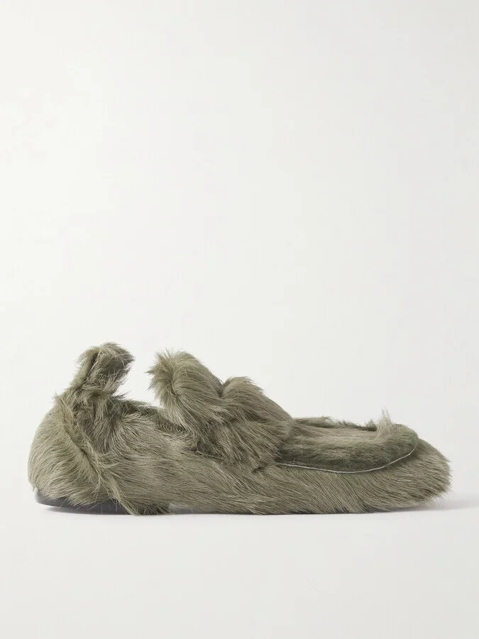Padded Pony Hair Loafers
