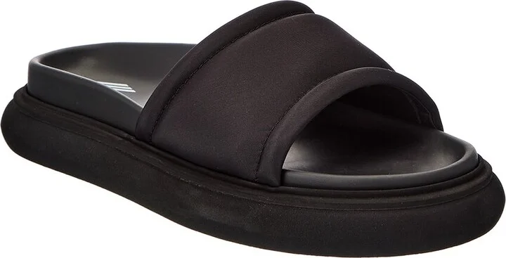 Padded Satin Platform Sandal