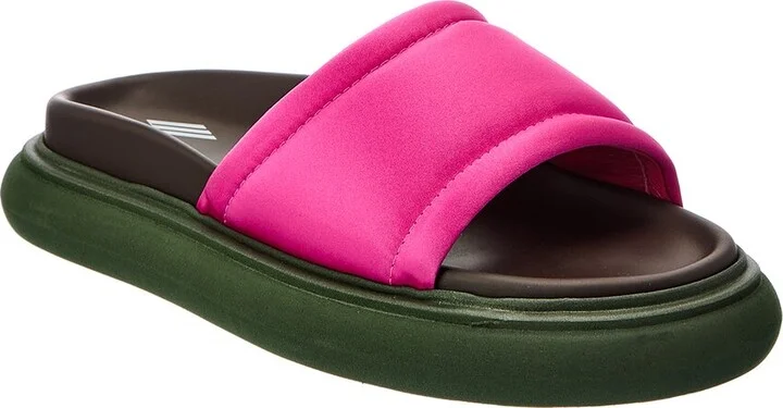 Padded Satin Platform Sandal