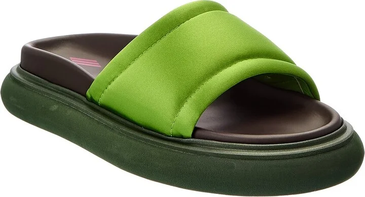 Padded Satin Platform Sandal