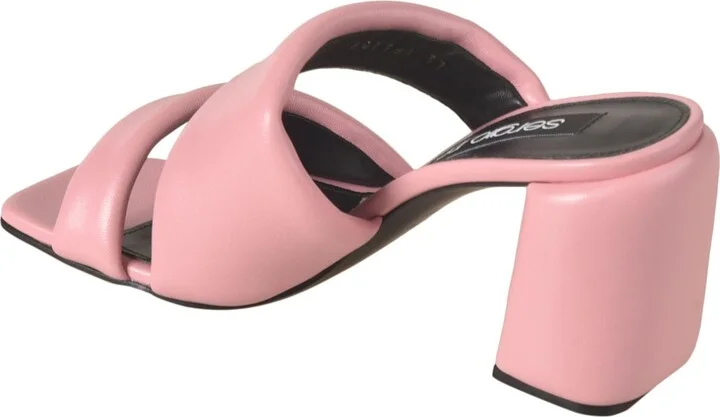 Padded Strap Block Heel Mules - Image 3