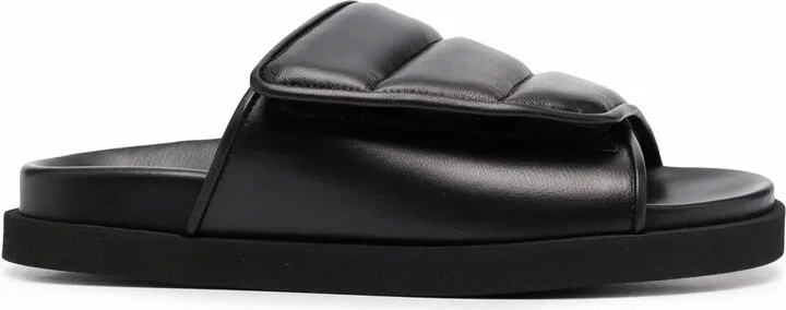 Padded-Strap Open-Toe Slides
