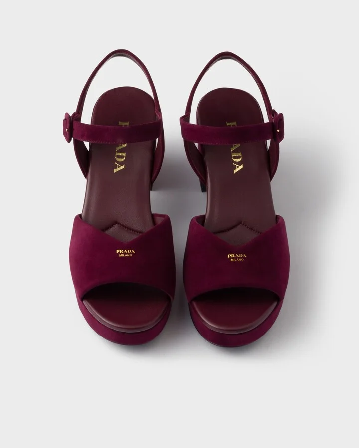 Padded suede sandals - Image 4