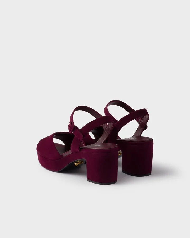 Padded suede sandals - Image 5
