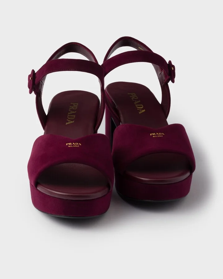 Padded suede sandals - Image 6