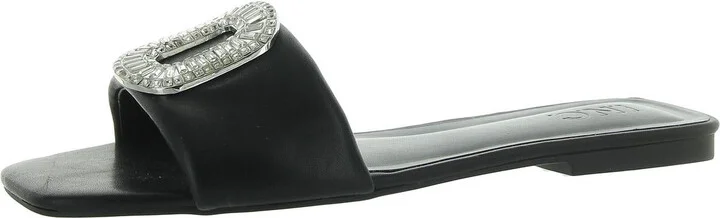 Paden Womens Faux Leather Slide Sandals