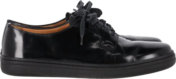 Padfield Polished Derby Shoes in Black Leather
