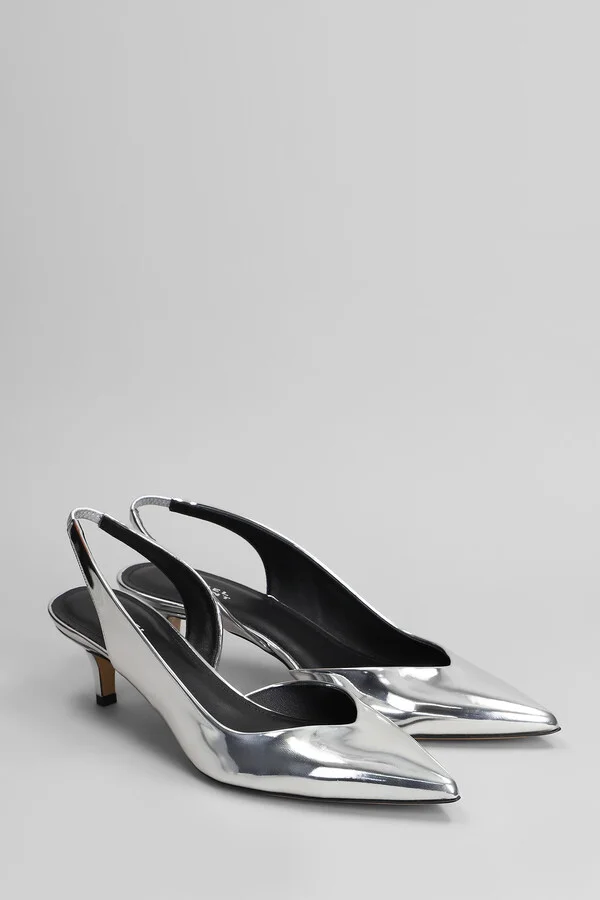 Padim Pumps In Silver Polyuretan - Image 2