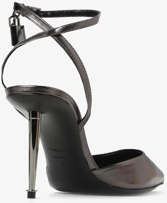 Padlock 100 Pumps in Metallic Leather - Image 2