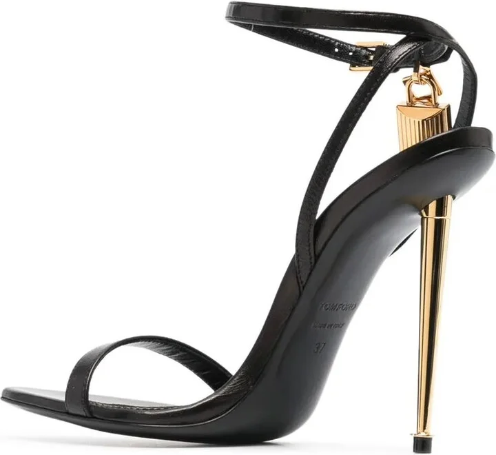 Padlock 105mm leather sandals - Image 3