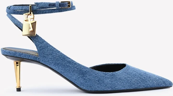 Padlock 55 Pointed Denim Pumps