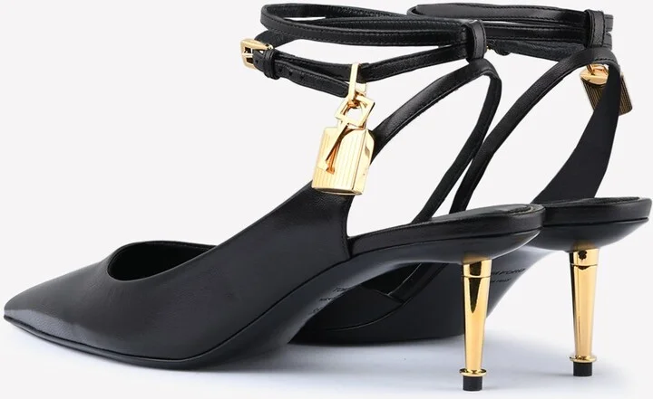 Padlock 55 Shiny Leather Pointed Pumps - Image 2