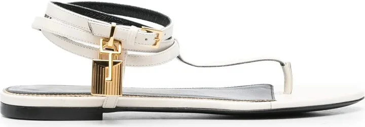 Padlock flat sandals