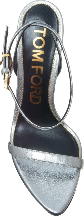 Padlock Naked Metallic Pointy Toe Sandal - Image 5
