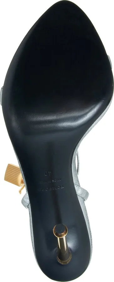 Padlock Naked Metallic Pointy Toe Sandal - Image 6