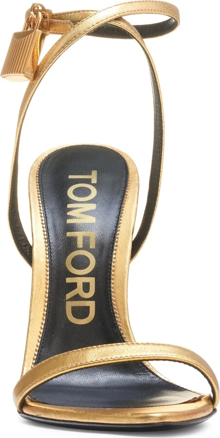 Padlock Naked Metallic Pointy Toe Sandal - Image 10