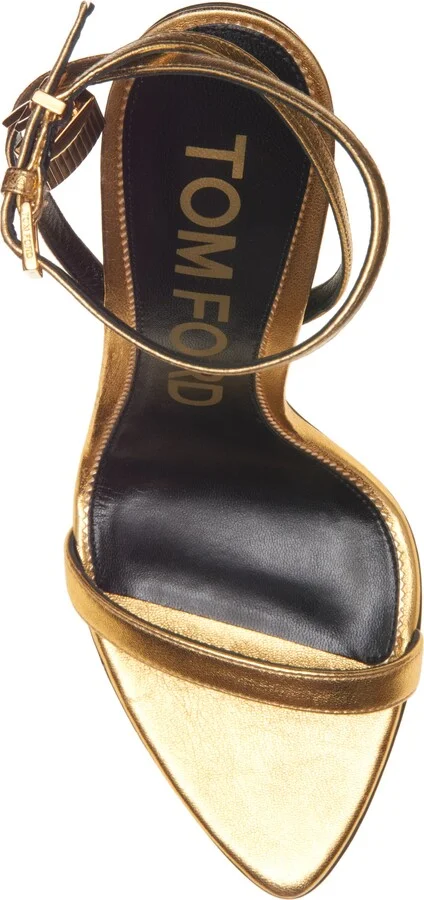 Padlock Naked Metallic Pointy Toe Sandal - Image 11