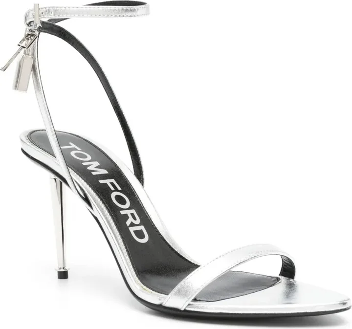 Padlock Pointy Naked 85mm leather sandals - Image 2