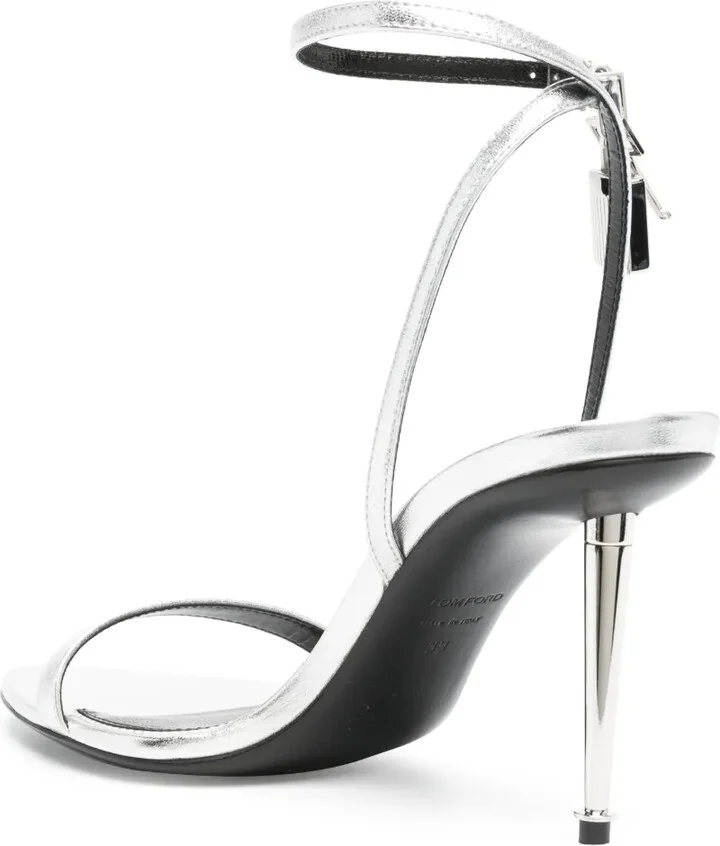Padlock Pointy Naked 85mm leather sandals - Image 3