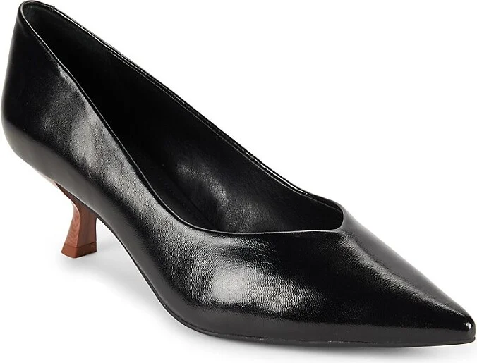 Padma Leather Kitten Pumps - Image 2