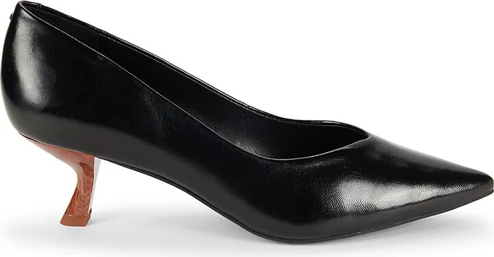 Padma Leather Kitten Pumps