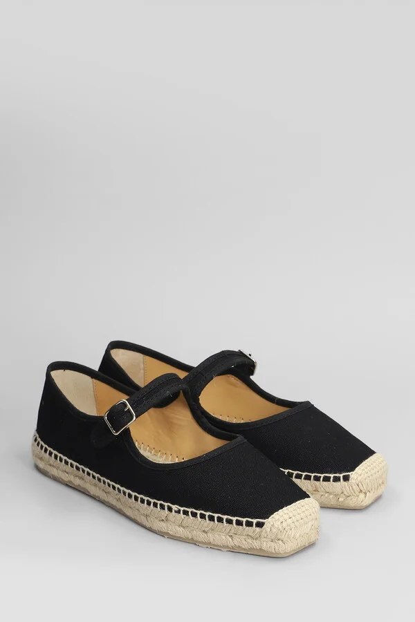 Padua-001 Espadrilles In Black Canvas - Image 2
