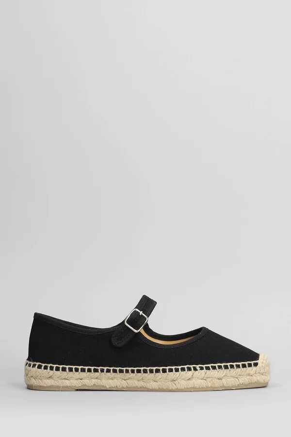 Padua-001 Espadrilles In Black Canvas