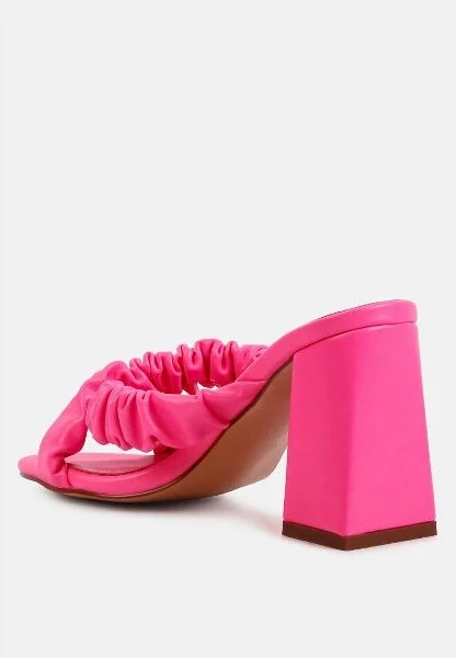 Page 3 Scrunchie Strap Block Sandals Women - Image 4