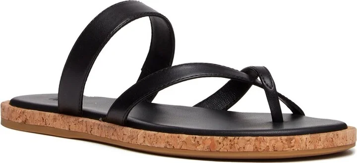 Paige Dianne Calf Leather Flat Sandal