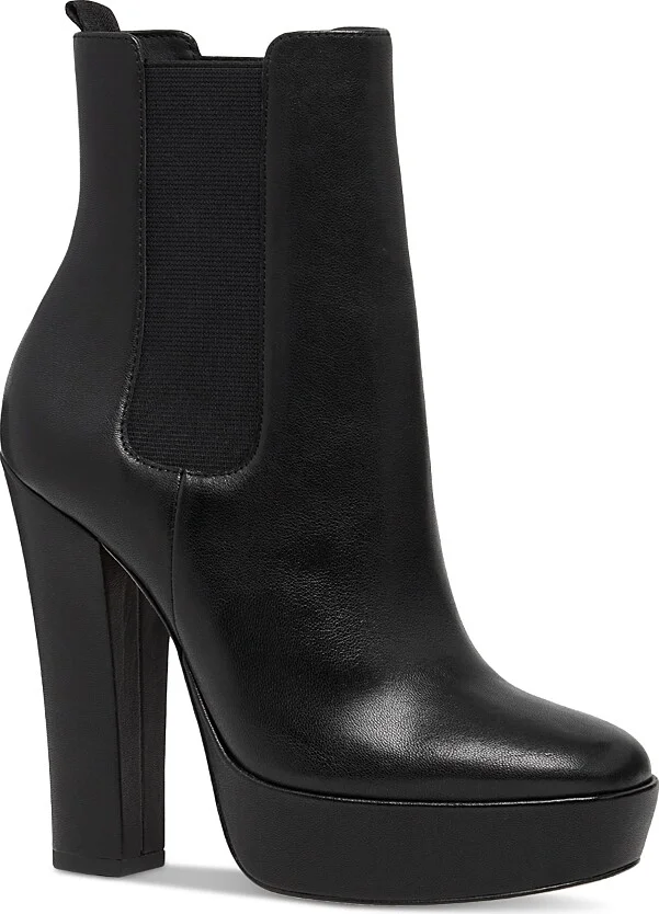 Paige Kyra Leather Platform Ankle Boots
