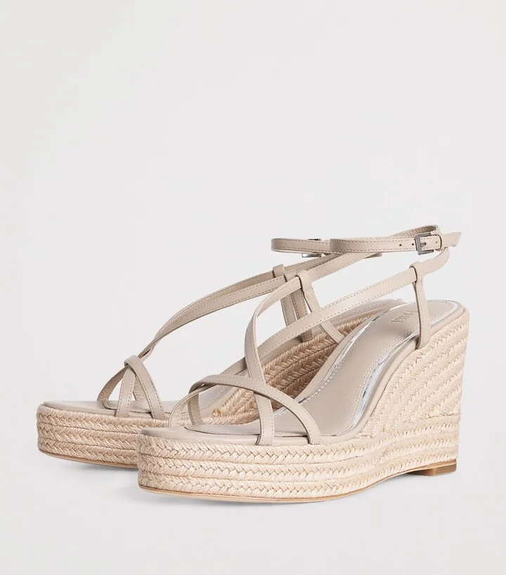 Paige Leather Marlowe Wedge Sandals 105 - Image 3