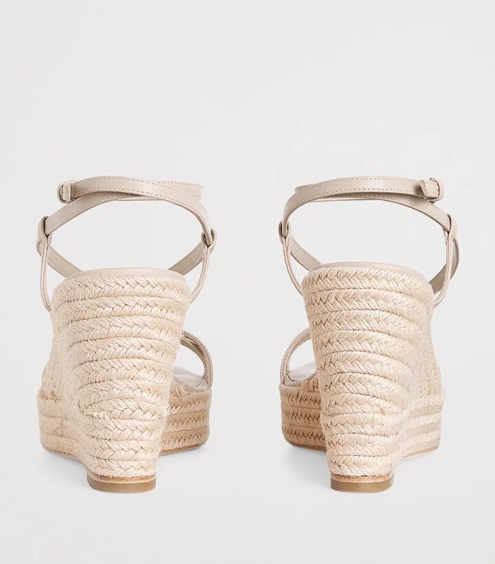 Paige Leather Marlowe Wedge Sandals 105 - Image 4